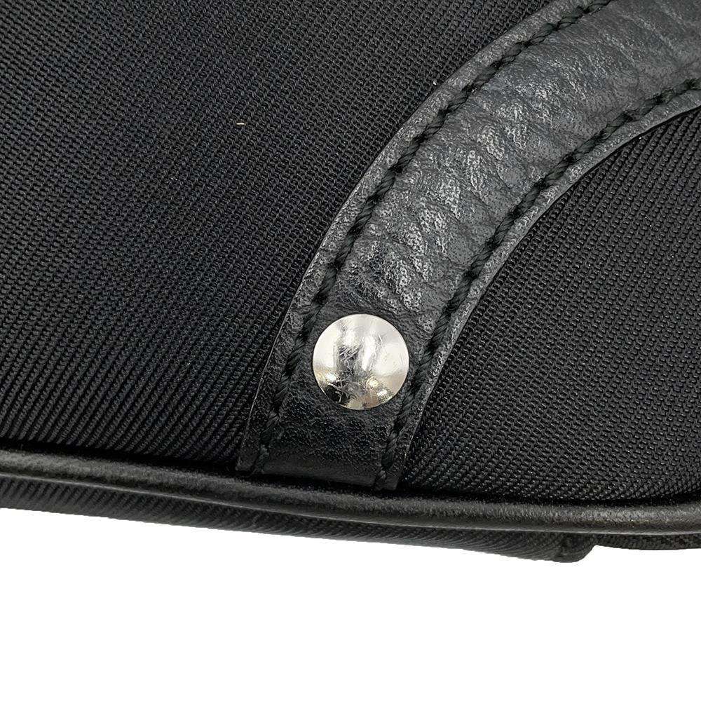 BURBERRY Nova Check Shoulder Bag Black/Beige Nylon Leather