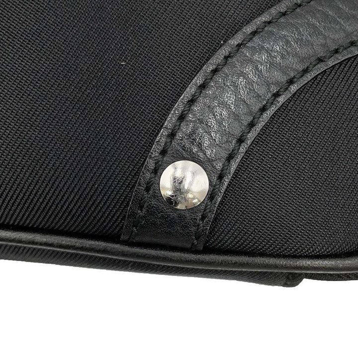 BURBERRY Nova Check Shoulder Bag Black/Beige Nylon Leather