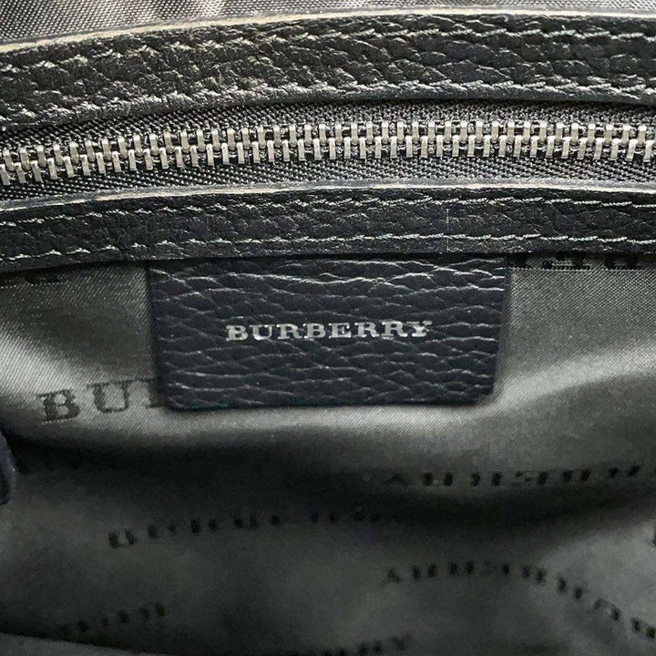 BURBERRY Nova Check Shoulder Bag Black/Beige Nylon Leather