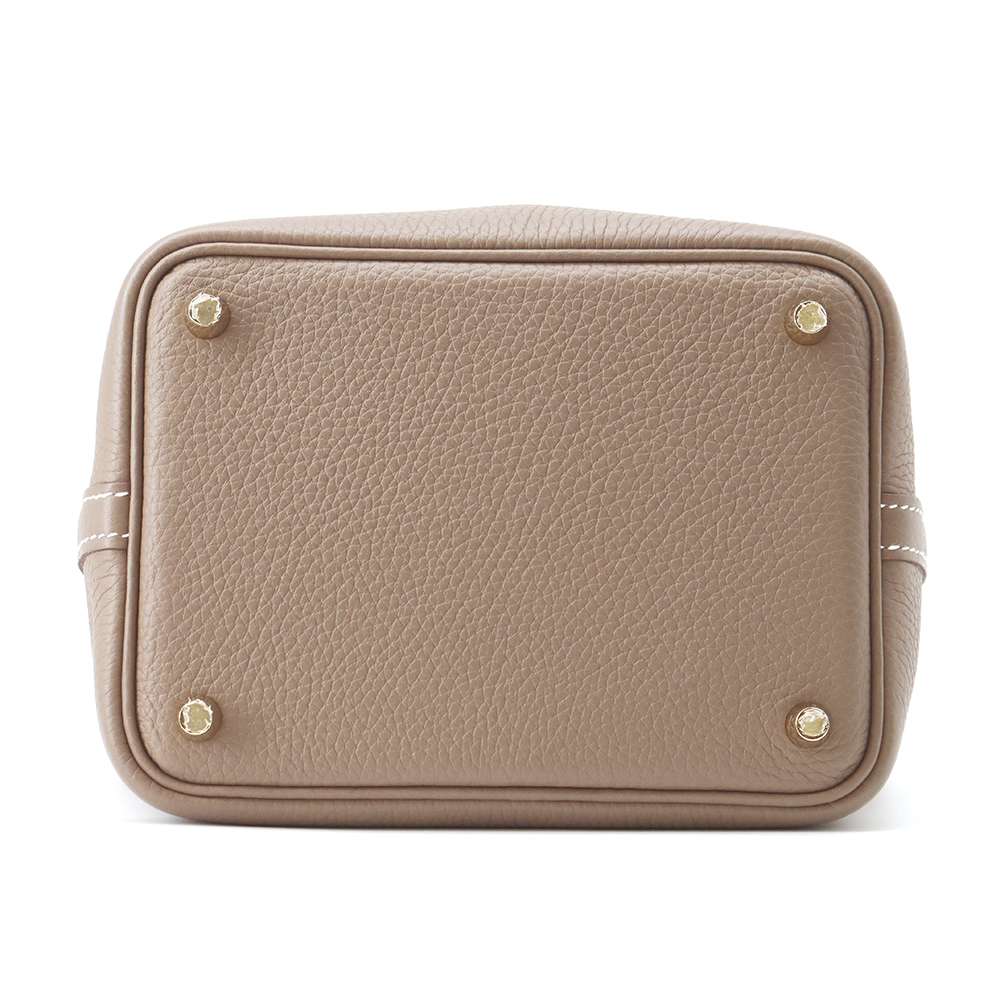 HERMES Picotin Lock Etoupe Taurillon Clemence Size PM