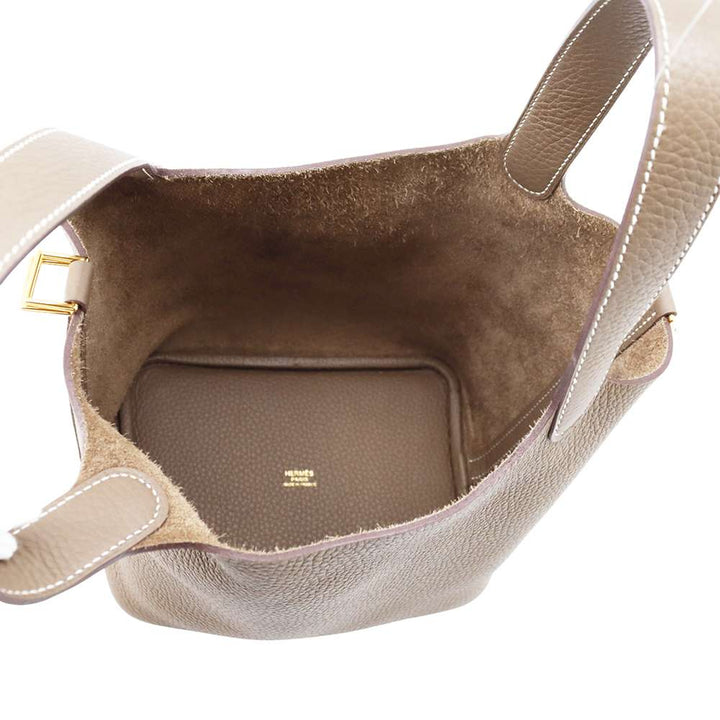 HERMES Picotin Lock Etoupe Taurillon Clemence Size PM