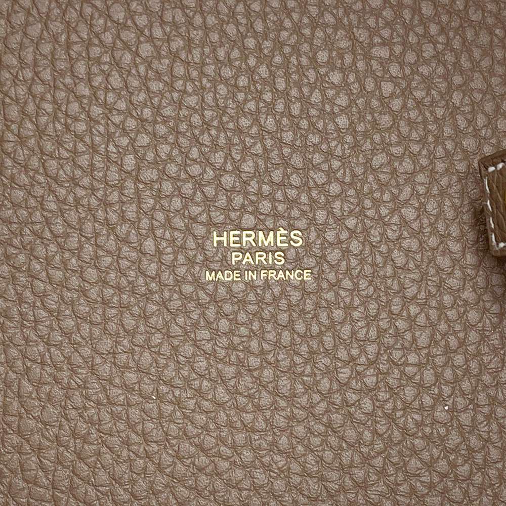 HERMES Picotin Lock Etoupe Taurillon Clemence Size PM