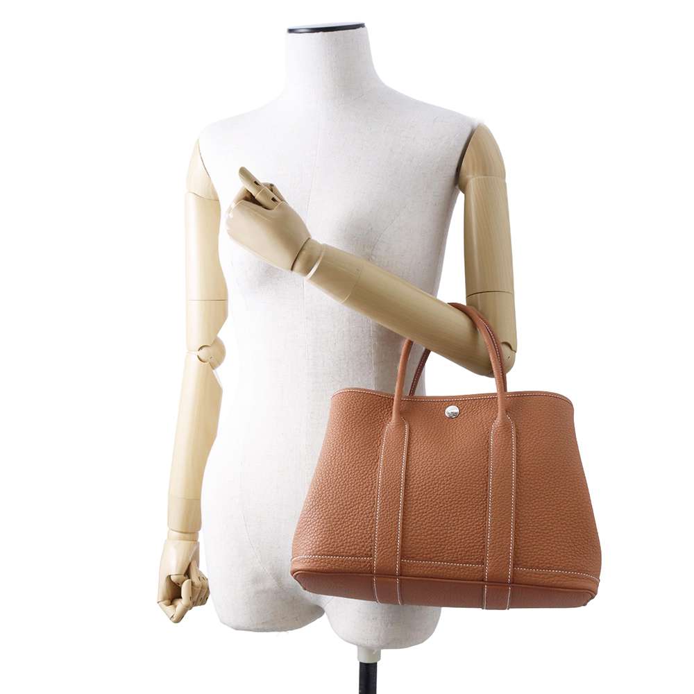 Hermes Garden Party Gold Negonda Leather Size TPM