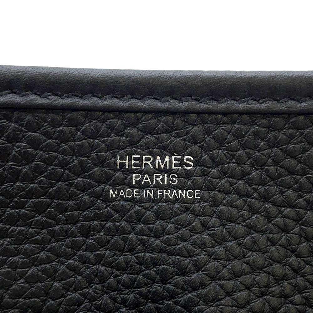 HERMES Evelyne3 Black Taurillon Clemence Size PM