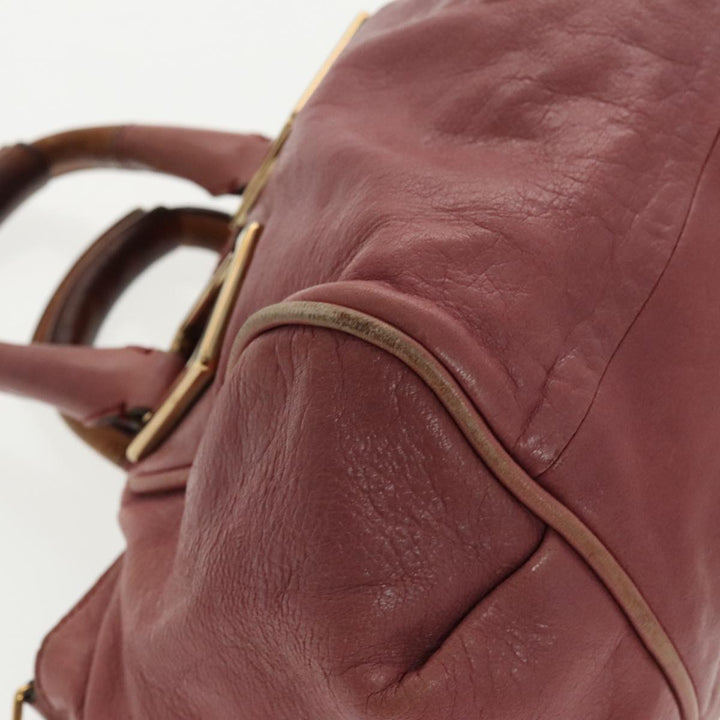 Chloe Etel Shoulder Bag Leather Pink Gold 96284