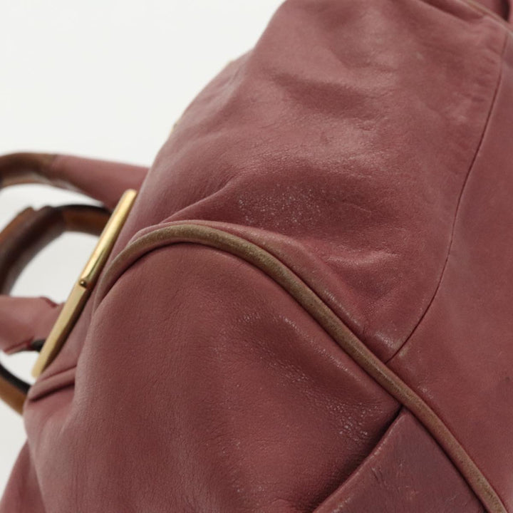 Chloe Etel Shoulder Bag Leather Pink Gold 96284