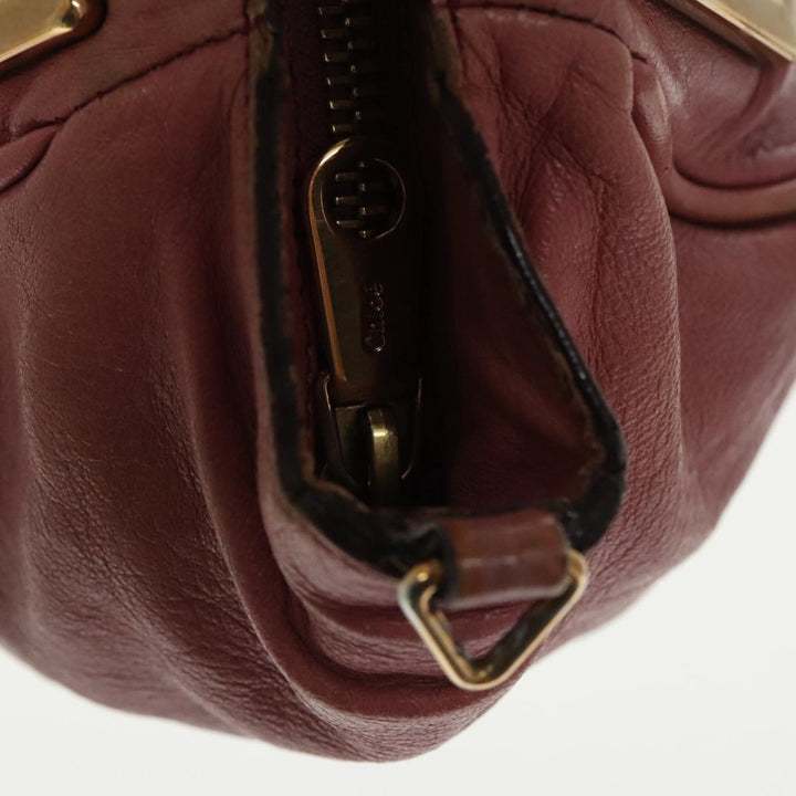 Chloe Etel Shoulder Bag Leather Pink Gold 96284