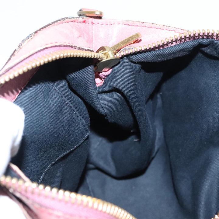 Chloe Etel Shoulder Bag Leather Pink Gold 96284