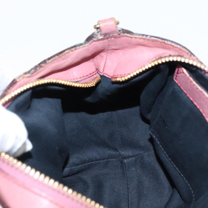 Chloe Etel Shoulder Bag Leather Pink Gold 96284