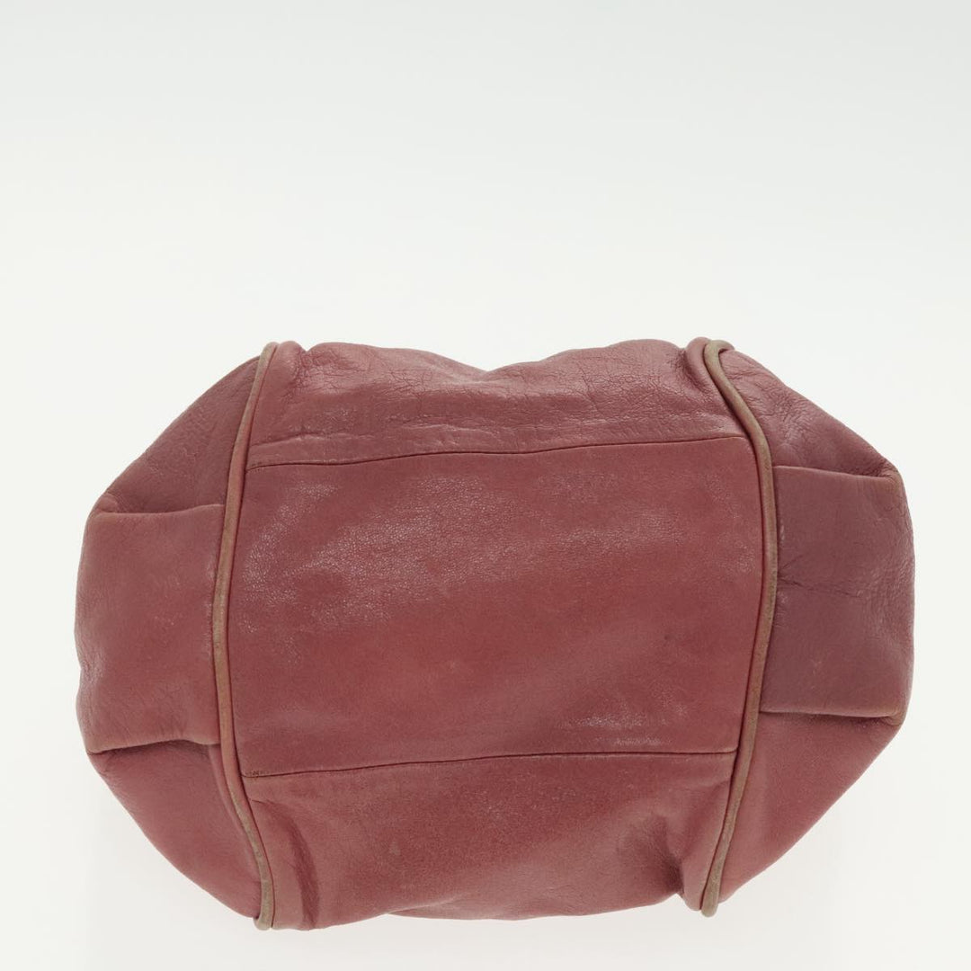 Chloe Etel Shoulder Bag Leather Pink Gold 96284