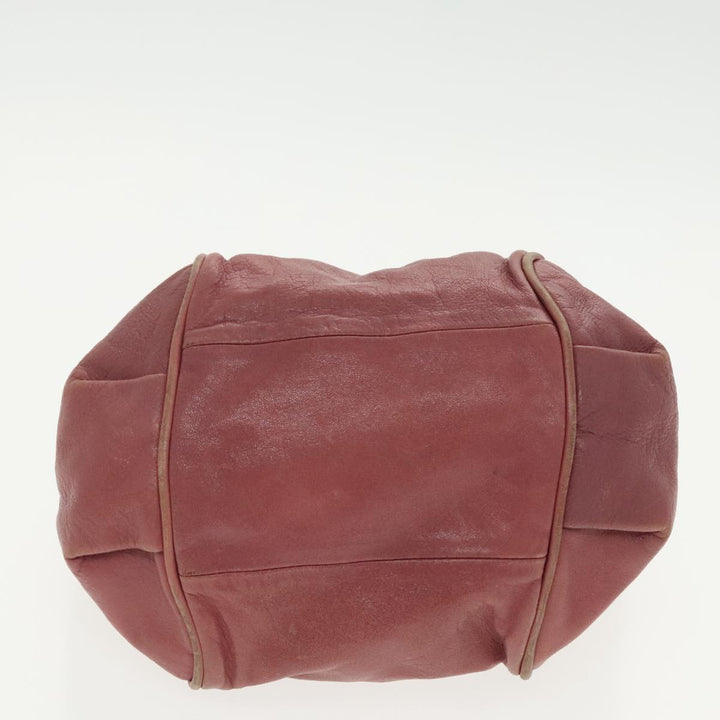 Chloe Etel Shoulder Bag Leather Pink Gold 96284