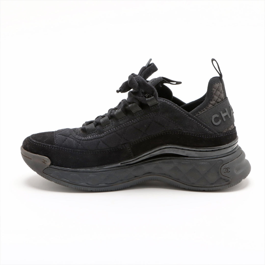 Top Quality Chanel Coco Fabric Trainers 35  Black G38501