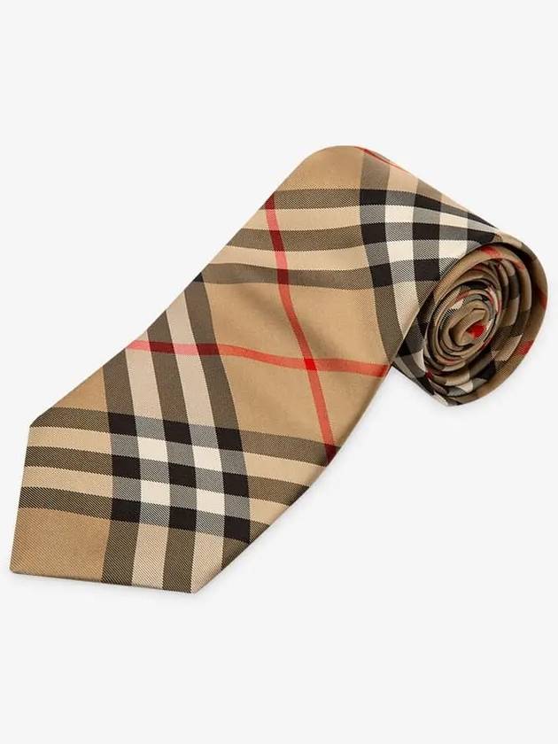 Burberry Men's Modern Cut Vintage Check Silk Tie Beige