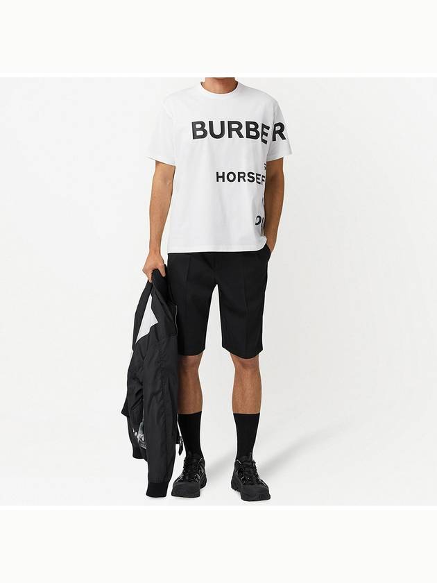 Burberry Men's Horseferry Logo Overfit Short Sleeve T-Shirt White