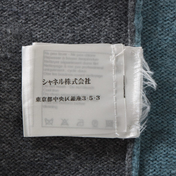 Top Quality Chanel Coconut Button Casimir Cardigan 34  Blue x Grey P46784