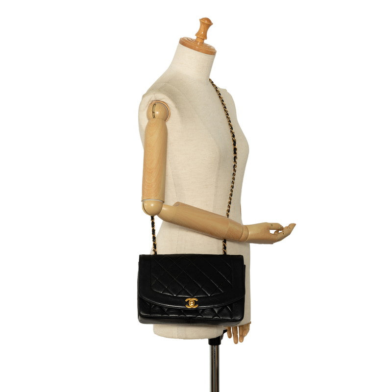 Top Quality Chanel Diana Flap Medium in Lambskin Black