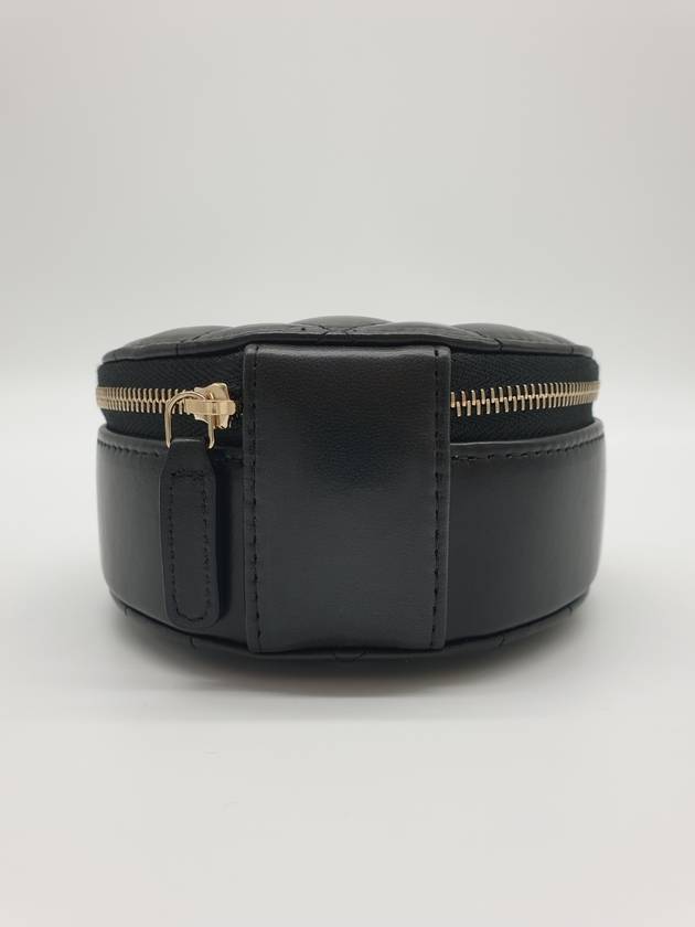 Quilted Ball Chain Mini Lambskin Cross Bag Black Chanel
