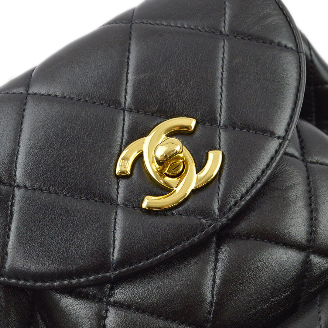 Top Quality Chanel Black Lambskin Duma Backpack Small