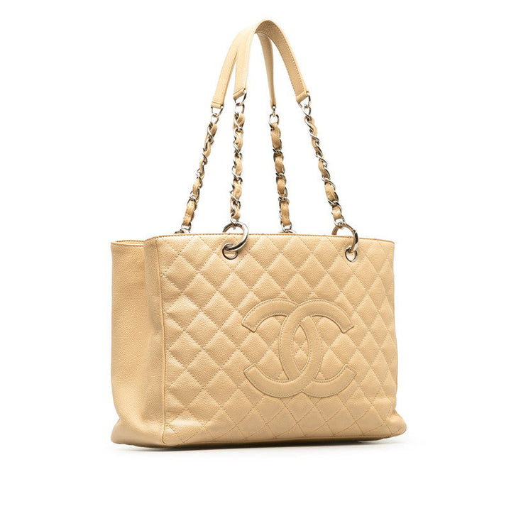 Top Quality Chanel Mattress Chain  Bag Beige ilver Caviar S Lady Chanel
