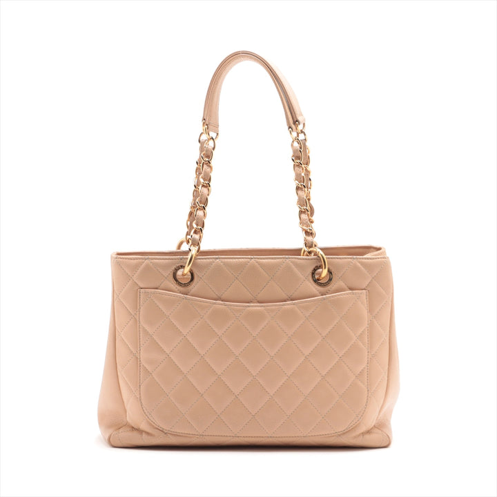 Top Quality Chanel GST Caviar S Chantrotot Bag Beige G