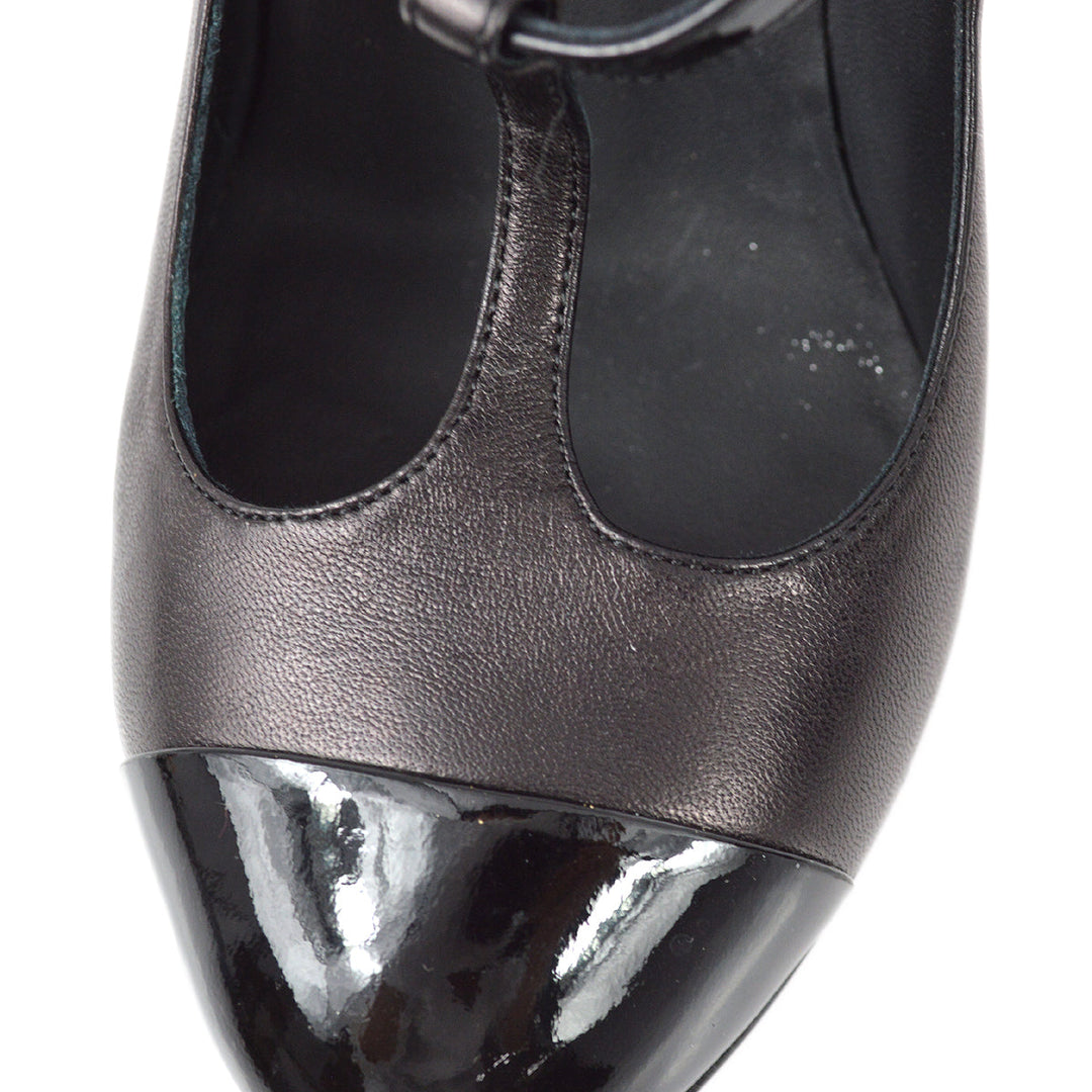 Top Quality Chanel * Black Ankle Strap Pumps Shoes #35 1/2 C