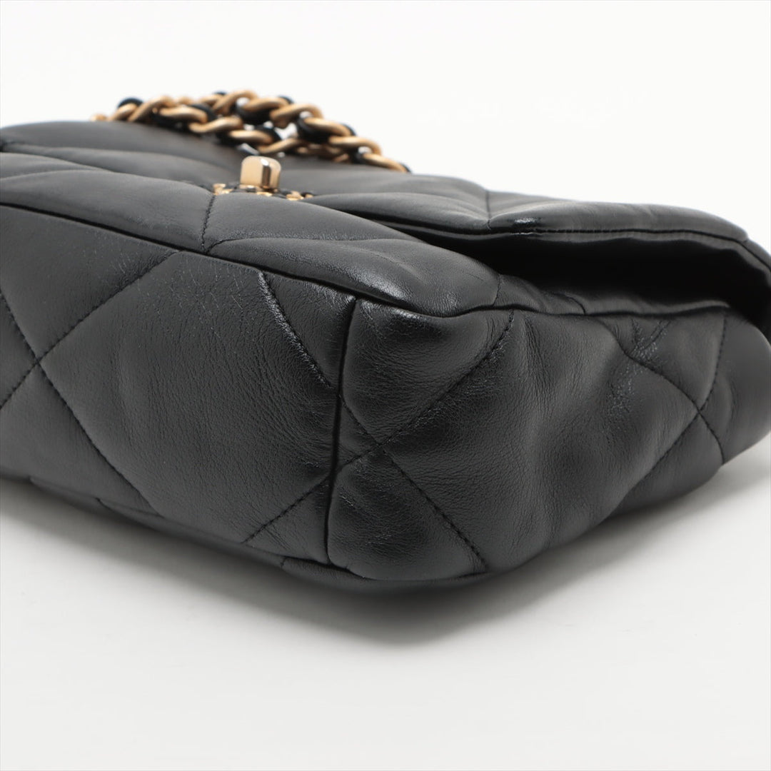 Top Quality Chanel 19  Chain Shoulder Bag Black Gold  AS1160