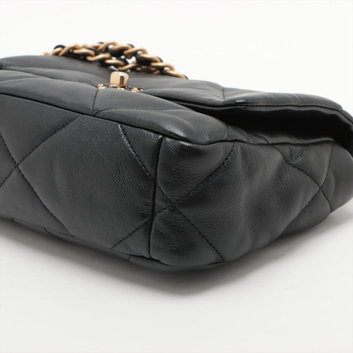 Top Quality Chanel 19  Chain Shoulder Bag Black Gold  AS1160