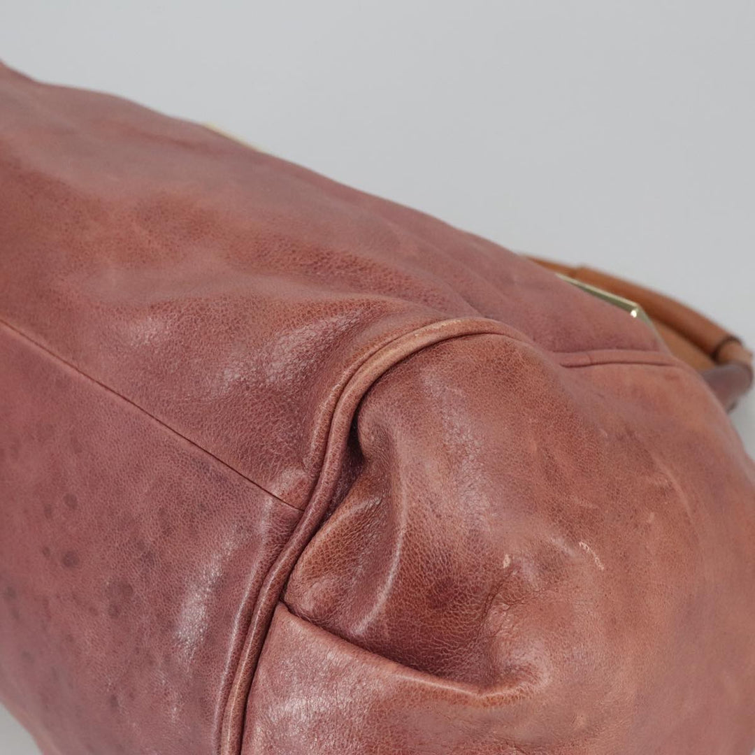 Chloe Etel Hand Bag Leather 2way Pink Gold 97477