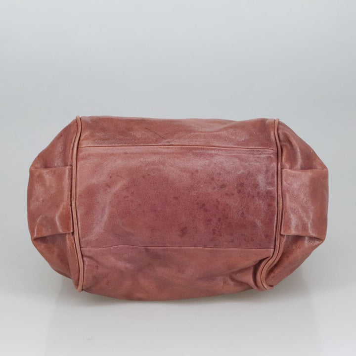 Chloe Etel Hand Bag Leather 2way Pink Gold 97477