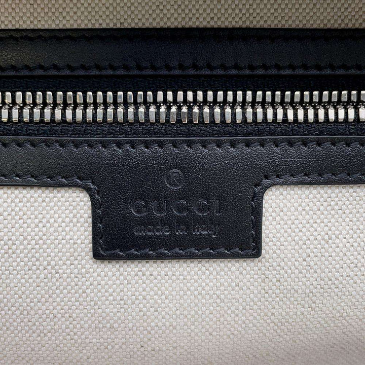 GUCCI GG Embossed Backpack Black 658579 Leather