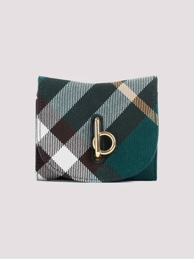 Burberry Rocking Horse Check Half Wallet Green
