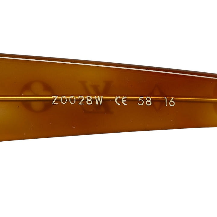 Louis Vuitton Monogram Obsession Curly Grading Lens Sun Glasses Z0028W Brown Gold Plastic  Louis Vuitton