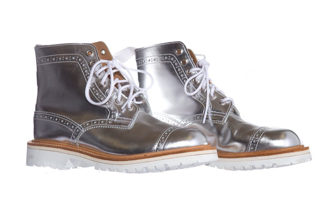 JUNYA WATANABE COMME DES GARCONS X Tricker's Silver Boots SZ 6 NWT