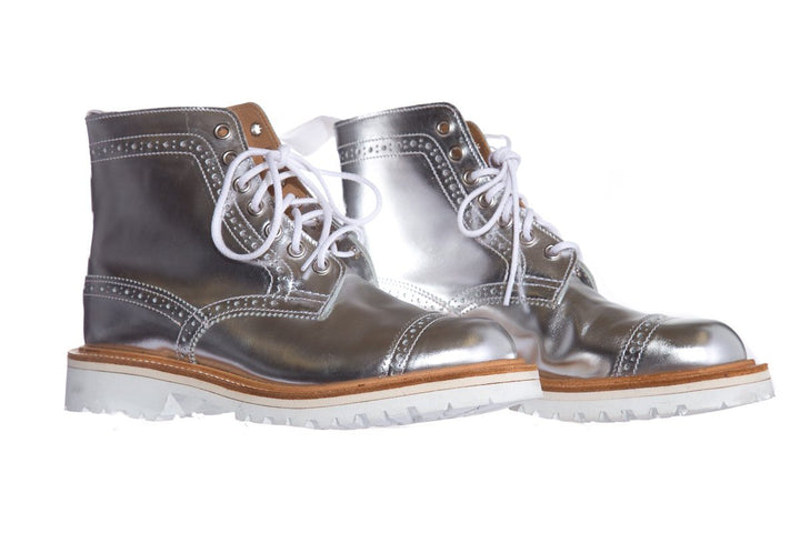 JUNYA WATANABE COMME DES GARCONS X Tricker's Silver Boots SZ 6 NWT