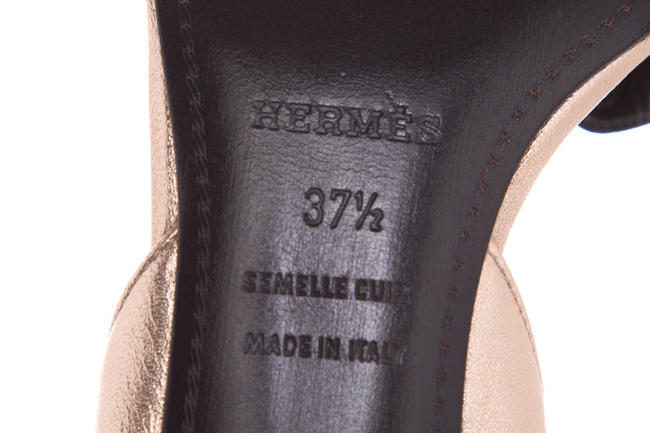Hermès Metallic Constance Slingbacks SZ 37.5