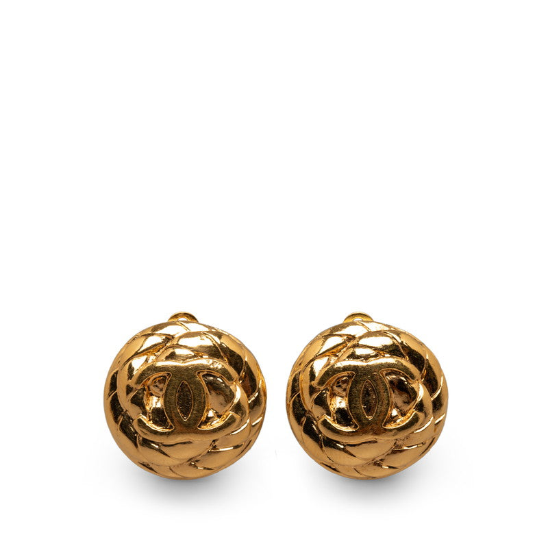 Top Quality Chanel Vintage Coco Rope Motif Earrings Gold