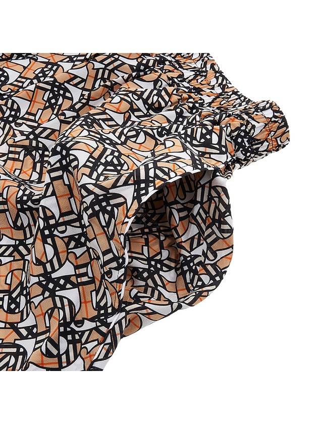 Burberry Tawney Monogram Logo Print Silk Shorts