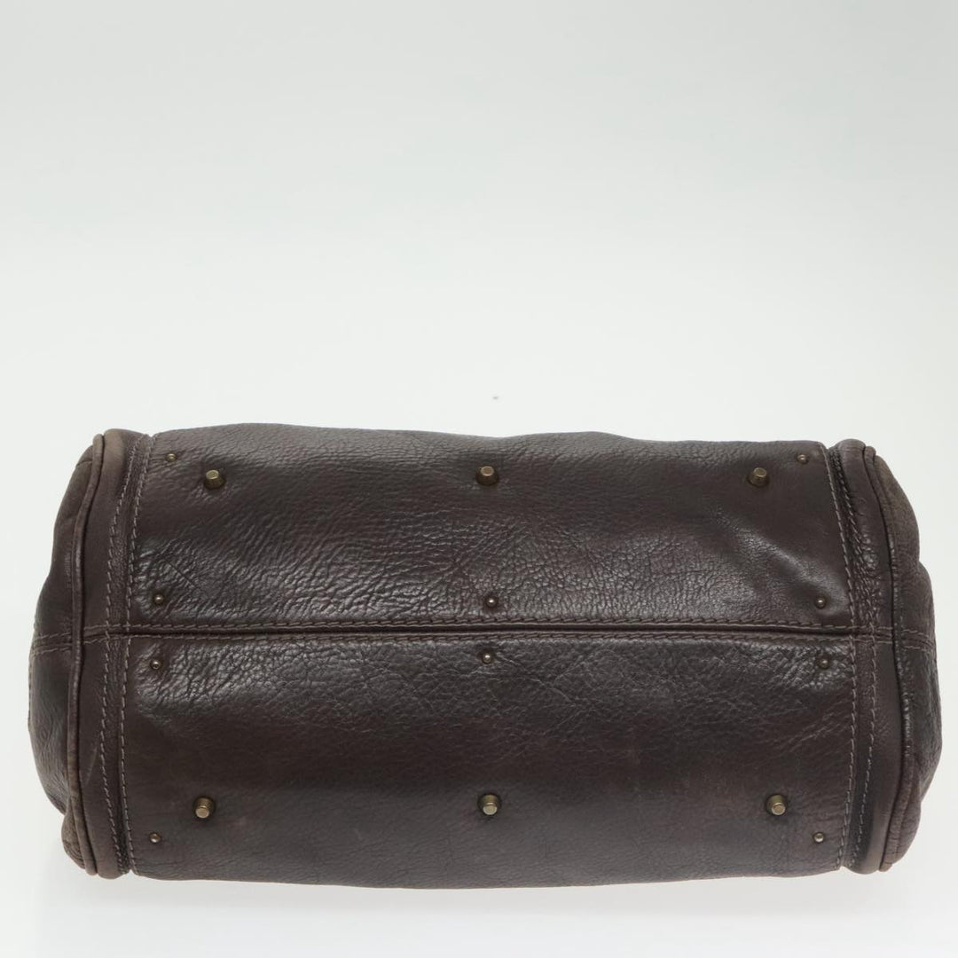 Chloe Paddington Hand Bag Leather Brown Gold 98287