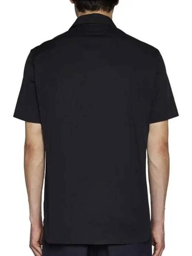 Burberry SHERFIELD Cotton Short-Sleeved Shirt Black