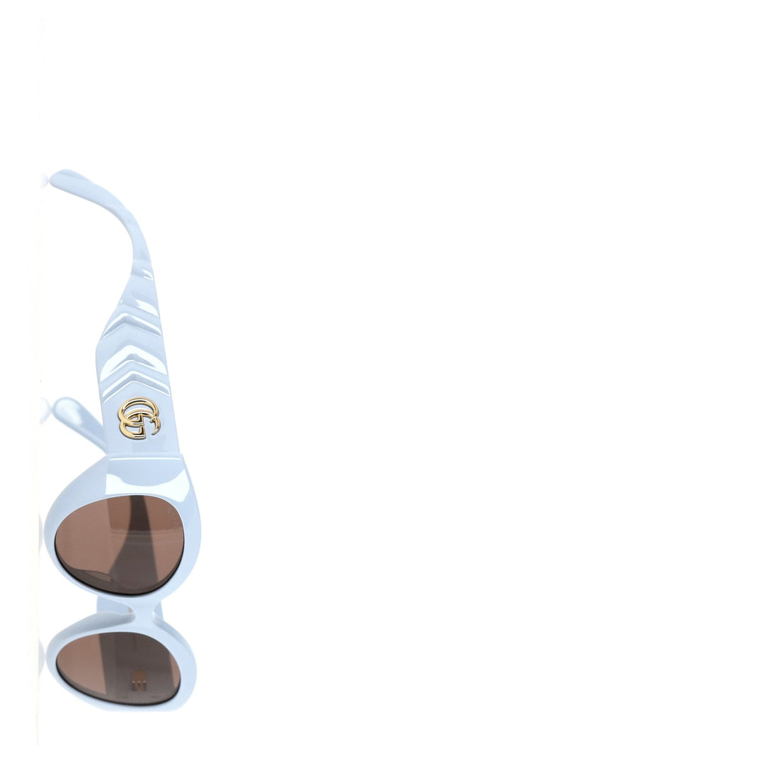Gucci GG0809S Round Sunglasses in Light Blue Acetate