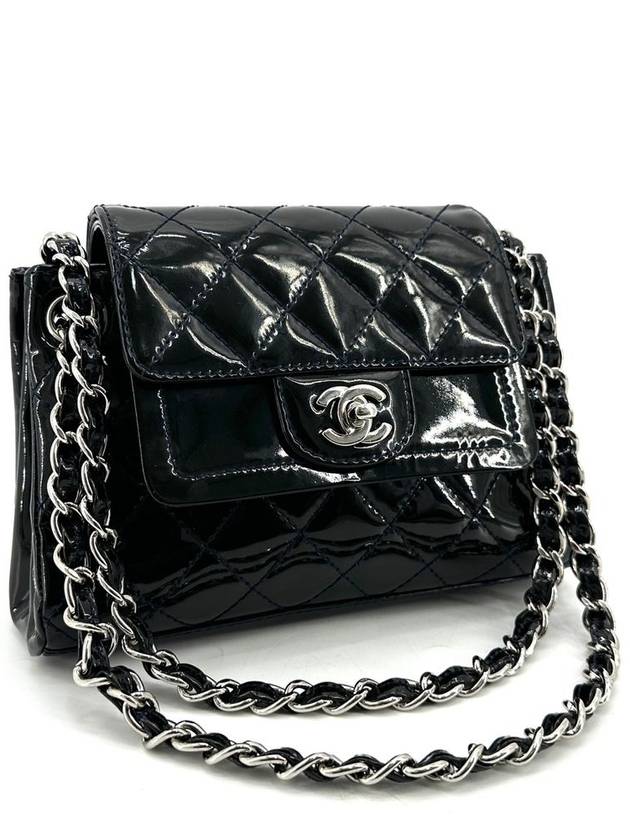 Patent flap shoulder bag mini Chanel