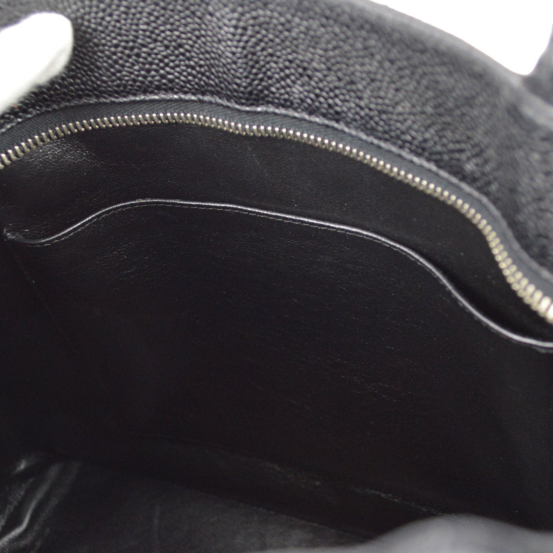 Top Quality Chanel Black Caviar Medallion Tote Handbag
