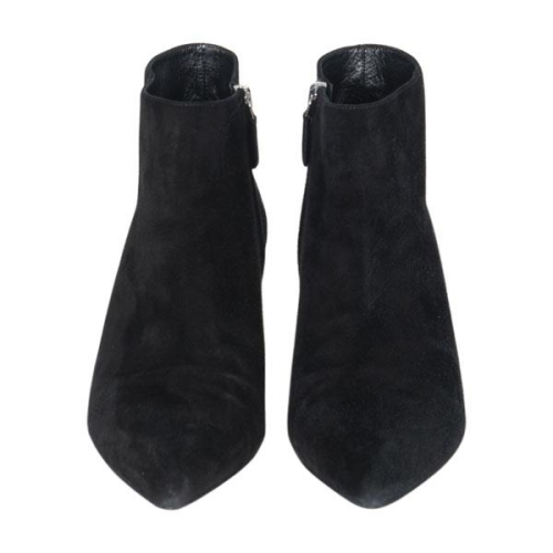 Prada Suede Kitten Heel Ankle Boots