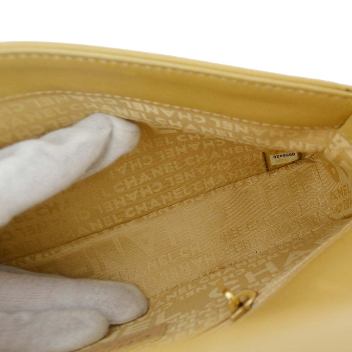 Top Quality Chanel 2003-2004 * Choco Bar Shoulder Bag Beige Lambskin