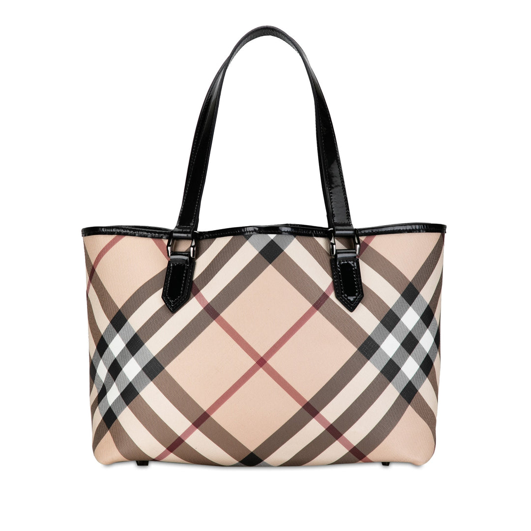 BURBERRY Supernova Check Tote Tote Bag