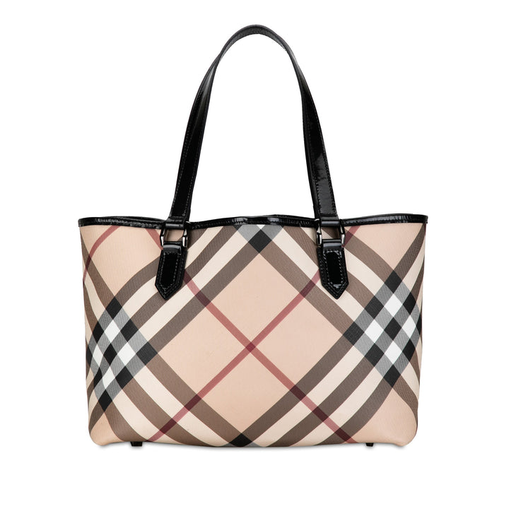 BURBERRY Supernova Check Tote Tote Bag
