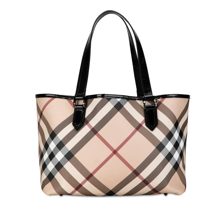 BURBERRY Supernova Check Tote Tote Bag