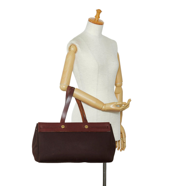 Brown Top quality Hermes Herbag Cabas MM Tote Bag