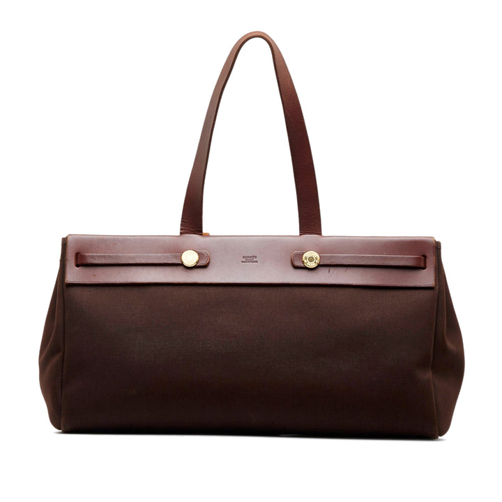 Brown Top quality Hermes Herbag Cabas MM Tote Bag