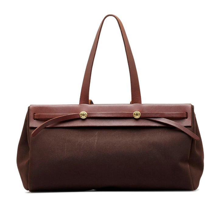 Brown Top quality Hermes Herbag Cabas MM Tote Bag